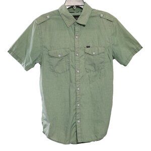 Sage Green Hurley Short Sleeve Button Down Shirt